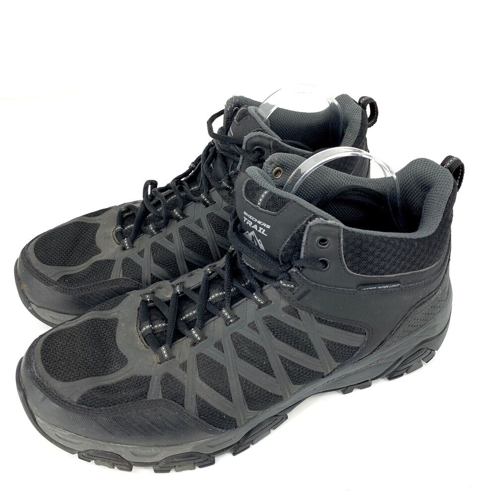 Skechers Mens Terrabite Black Hiking Trail Shoes Sneakers 13